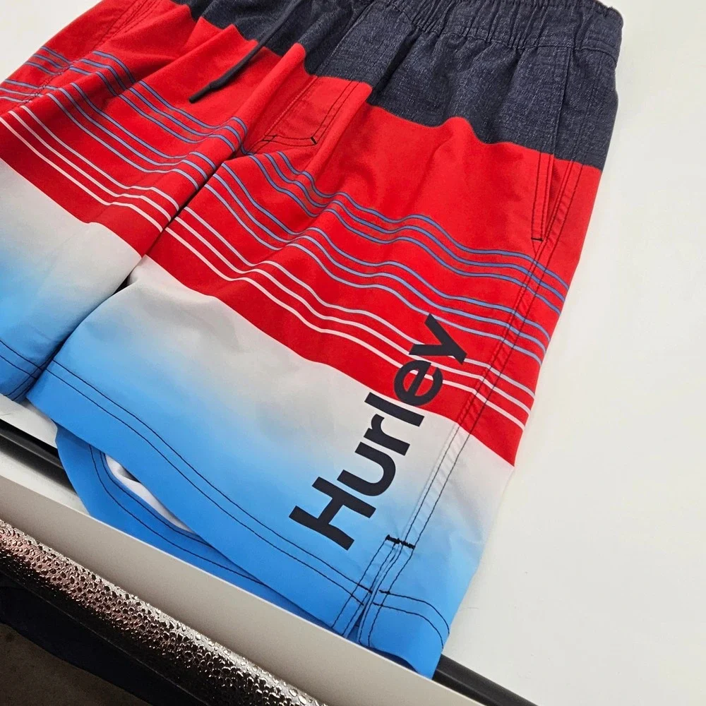 Hurley Mens Volley Swim Shorts‎ Trunks Large Vacation Pool Swimsuit Swimwear
